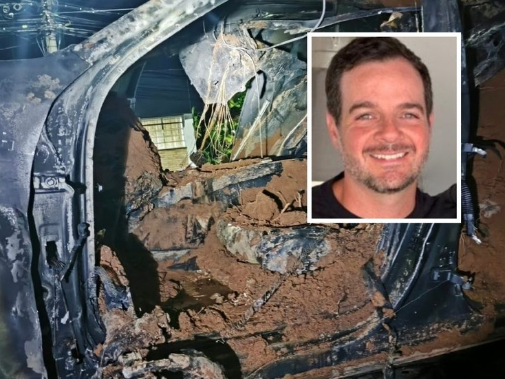 O corpo de Gustavo de Castro Campos foi encontrado em um carro em chamas